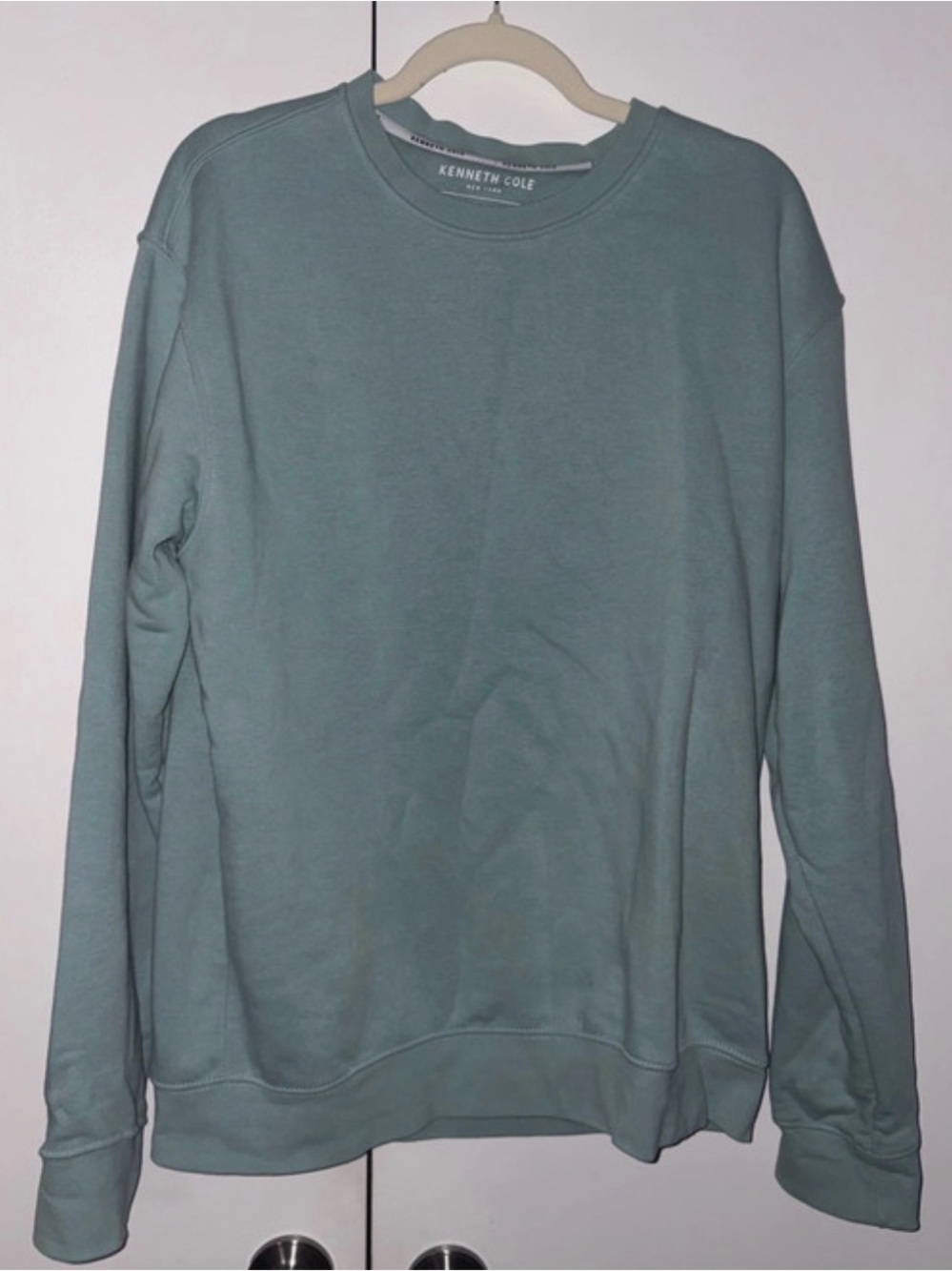 Kenneth Cole Light Sage Green Fleece Sweatshirt